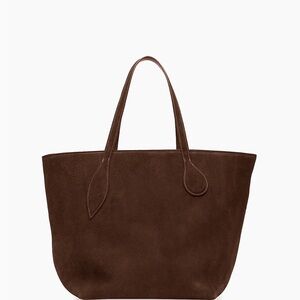 Liffner Brown Suede Sprout Tote Bag